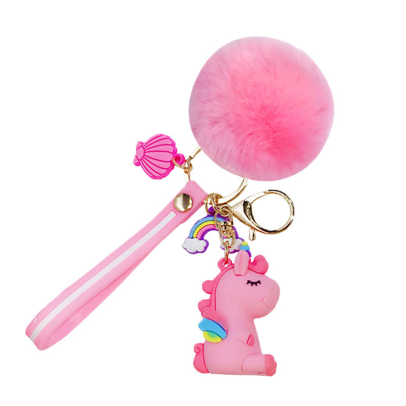 Wholesale Unicorn Plush Cartoon Doll Keychains